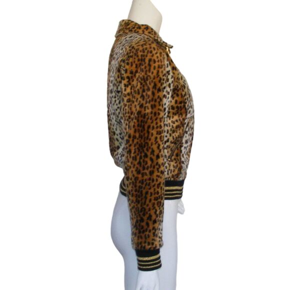 HOT TOPIC Leopard print Jacket, S, Zipper Pockets, Brown/Black, Long sleeve - Picture 10 of 11
